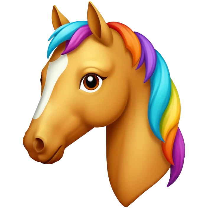 Whimsical horse emoji