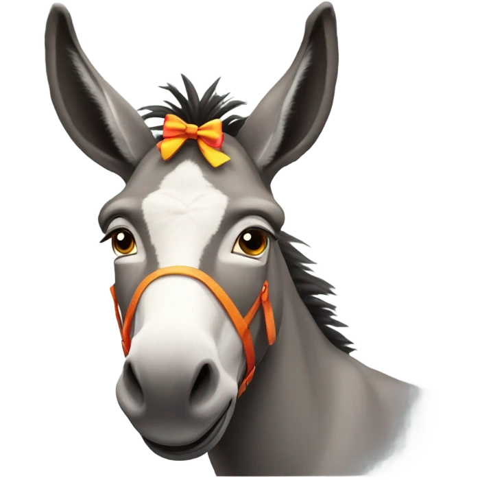 Donkey with a bow emoji