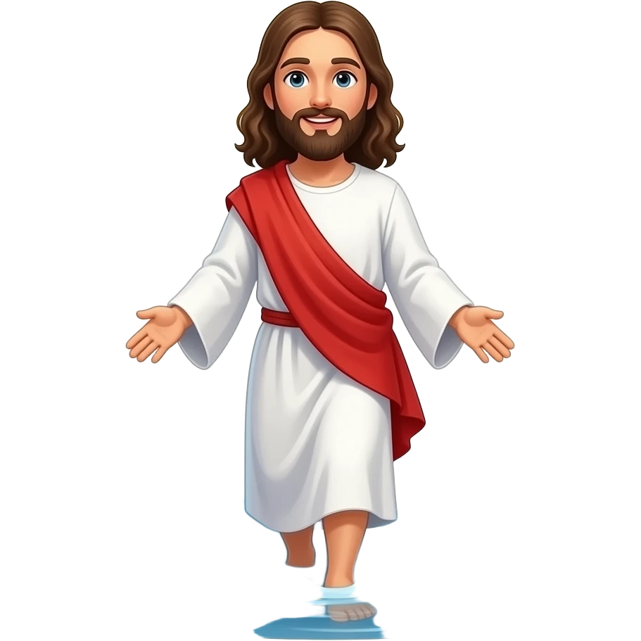 Jesus walking on water during the storm emoji