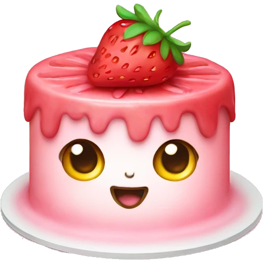 Strawberry cake jelly cat emoji