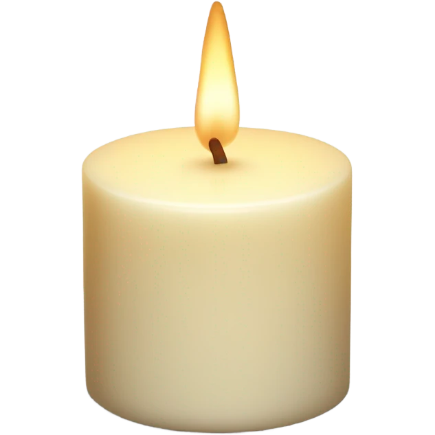 Cute vanilla candle emoji