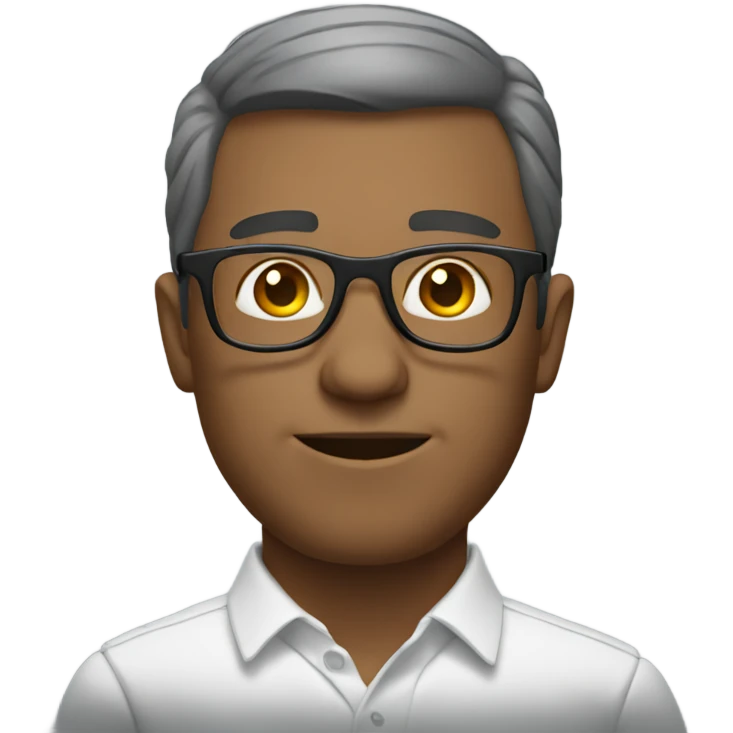 White man wearing glasses emoji