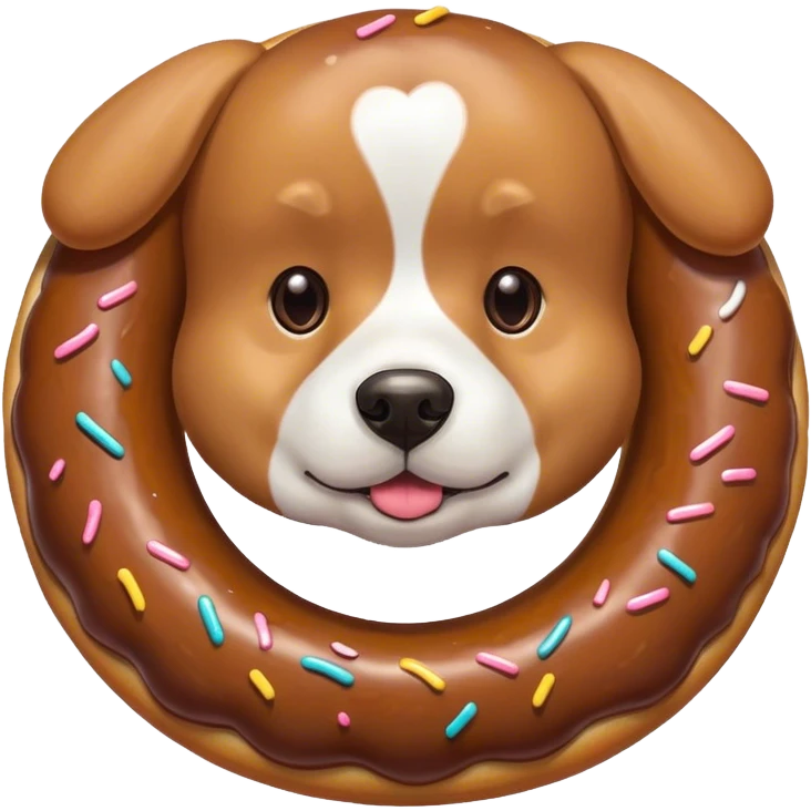 Dog with a donut emoji