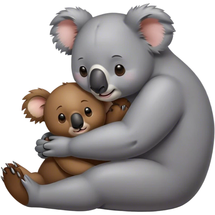 Koala gives bear a massage emoji