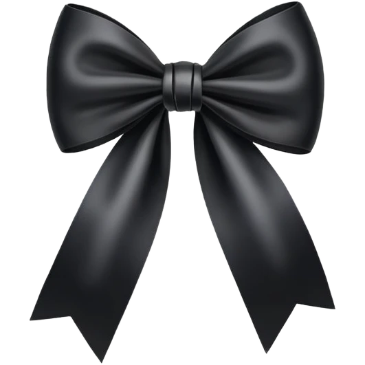 Black bow emoji