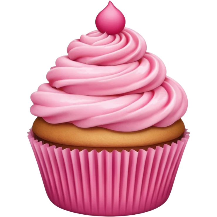 Cupcake with pink icing emoji