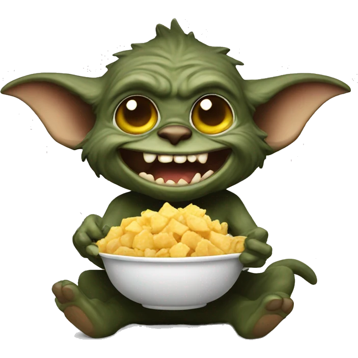 Gremlin eating emoji