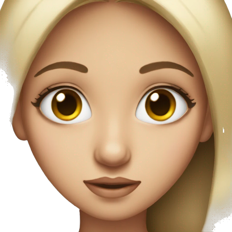 a beautiful girl with big eyes emoji