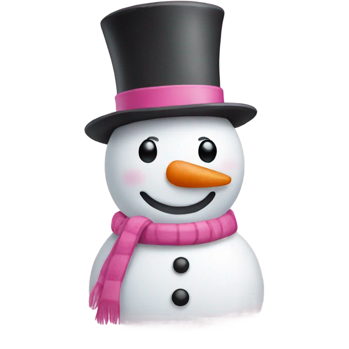 Snowman pink emoji
