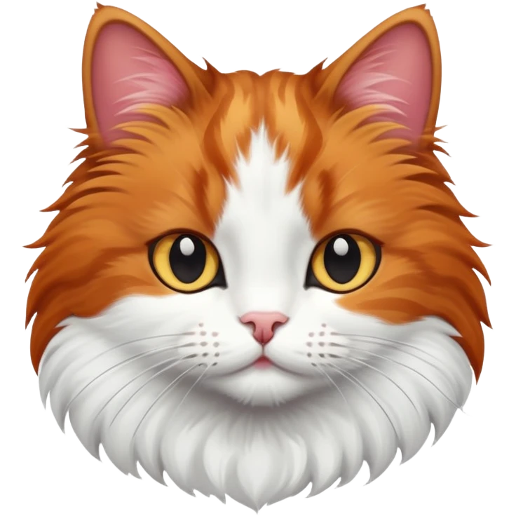 Ginger black and white cat  emoji