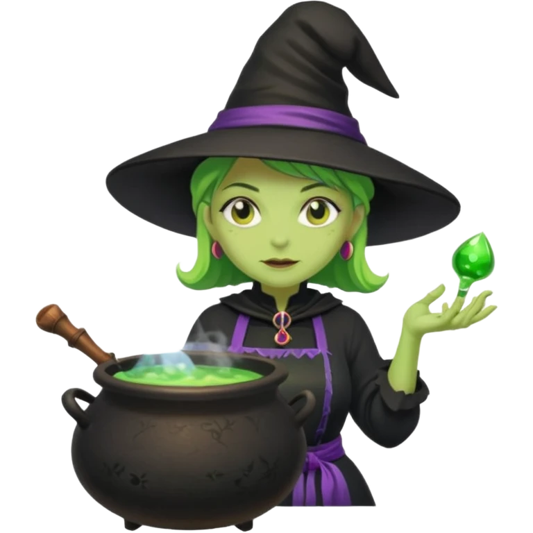 green witch cooking potion emoji