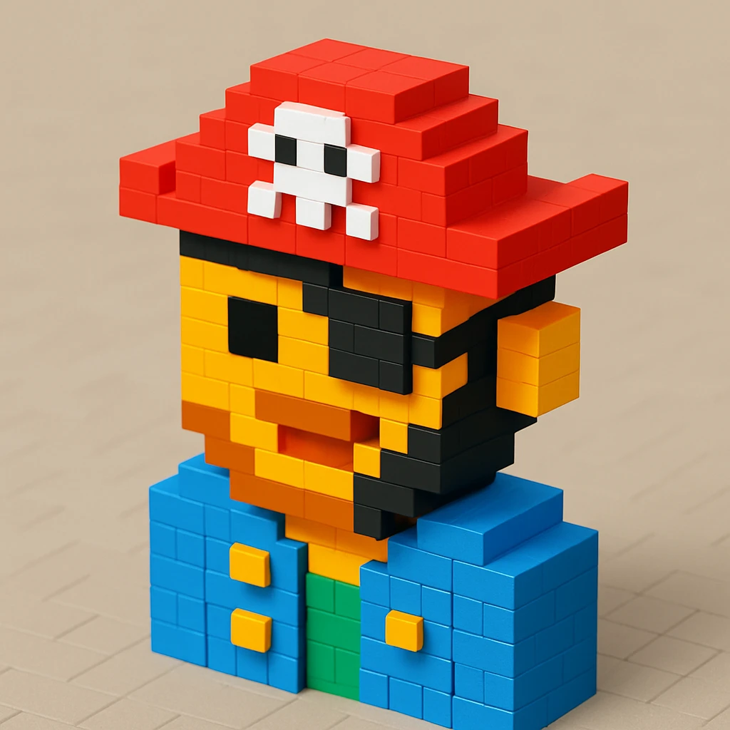 pirate with eyepatch, realistic background emoji