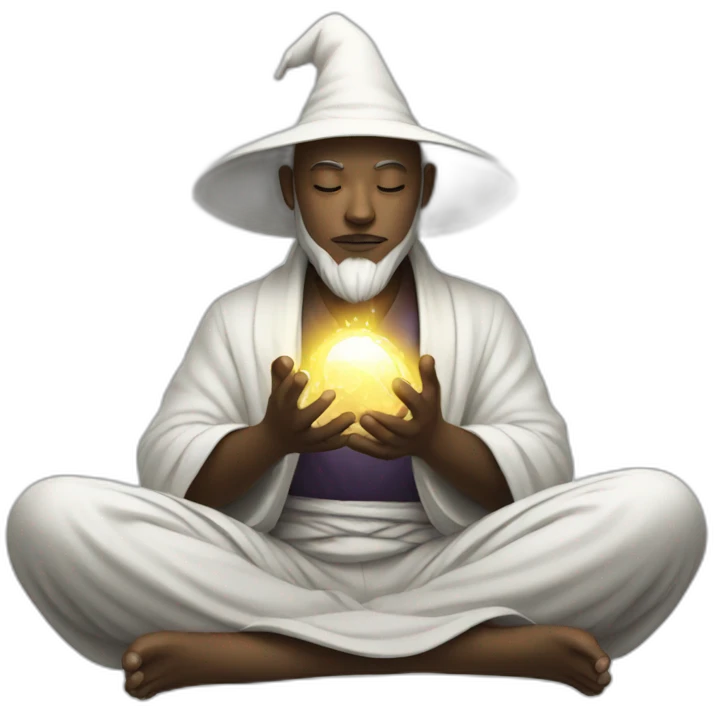 white magician meditating  emoji