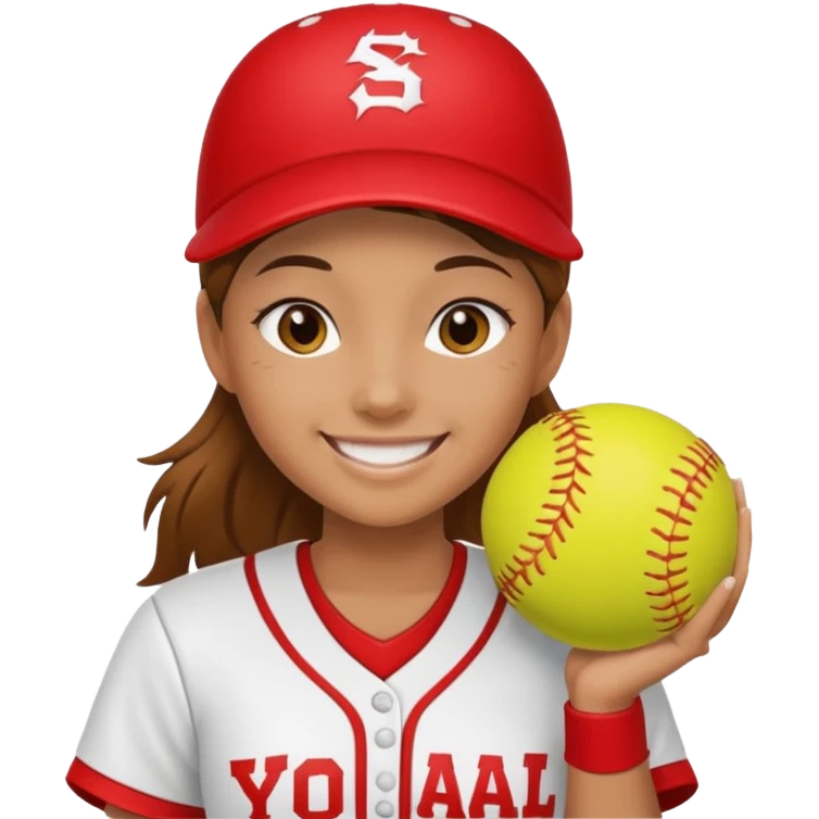 softball girl emoji