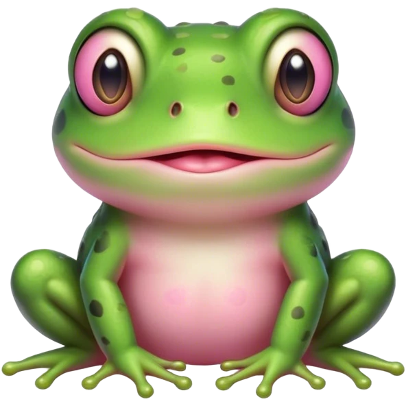 cute frog cheeks pink emoji