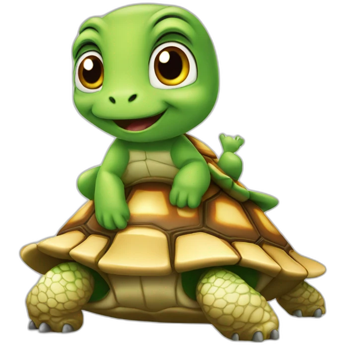 Chat sur tortue emoji