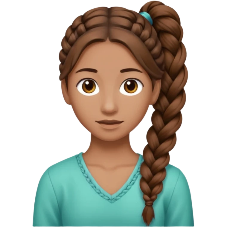 just hair braided hair tail emoji