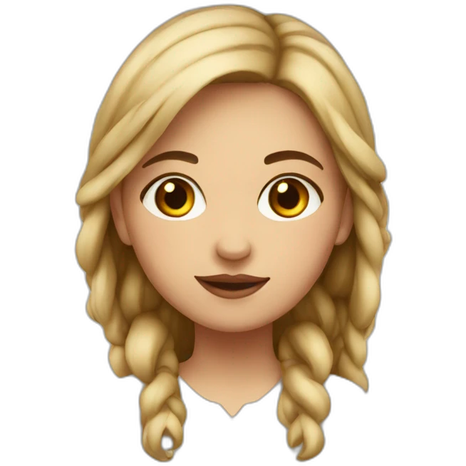 An albanian girl with big cheek emoji