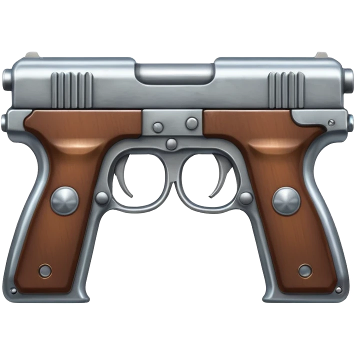Double pistols crossed like an x emoji