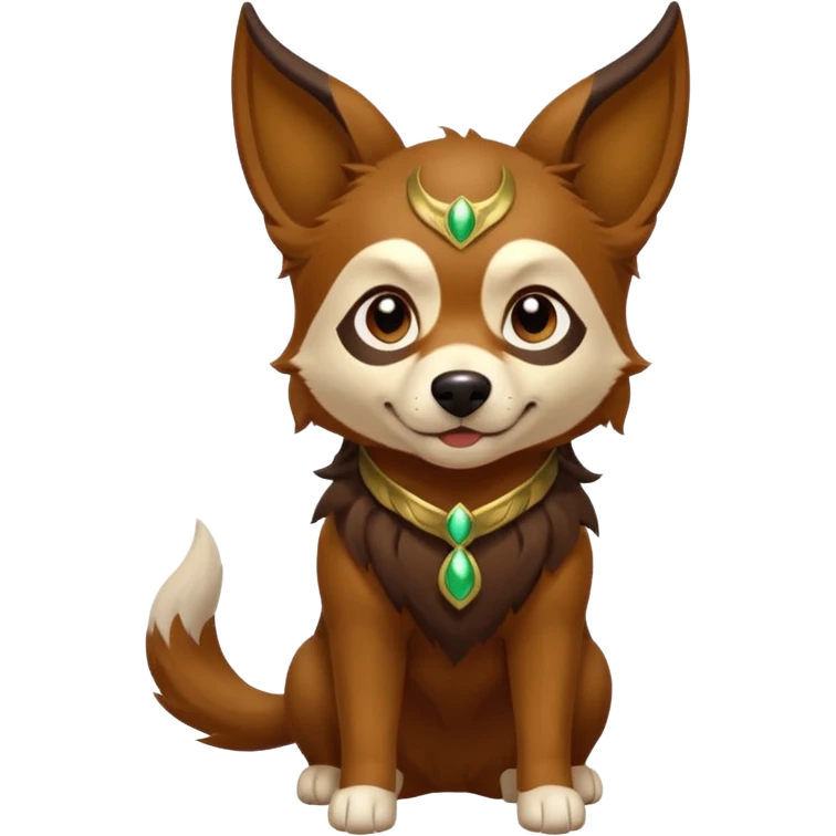 loki god of mischief as a dog. dynamic pose emoji