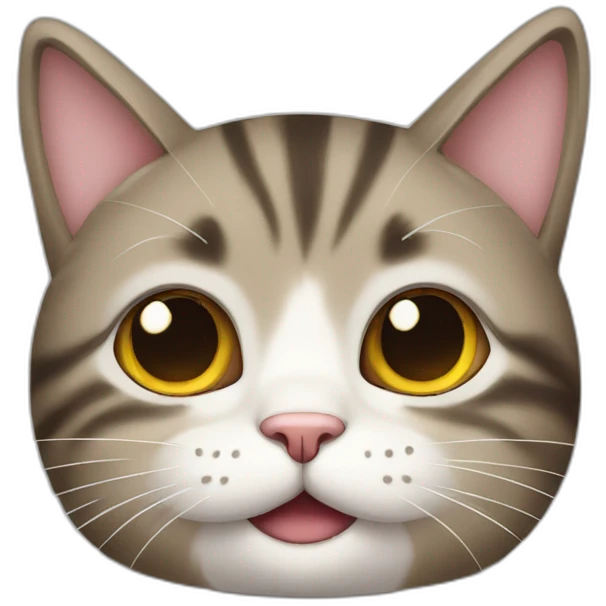 cute cat sit on the phone emoji