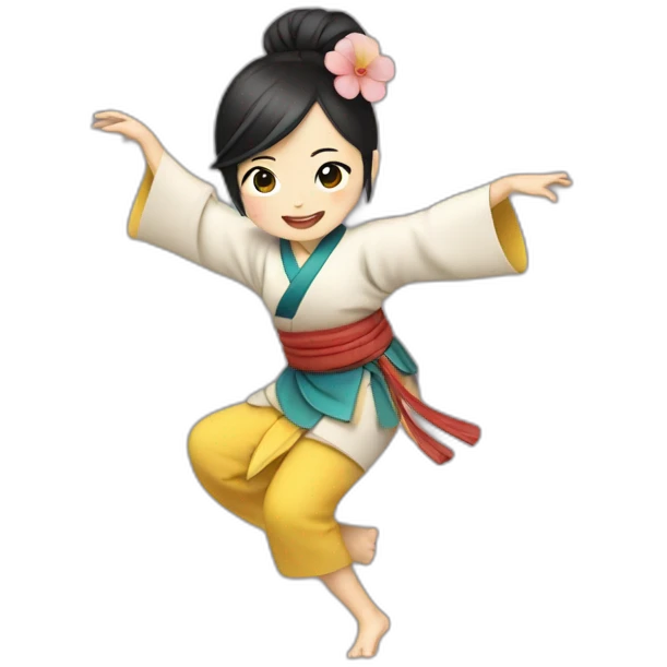 japanese girl dancing forró emoji