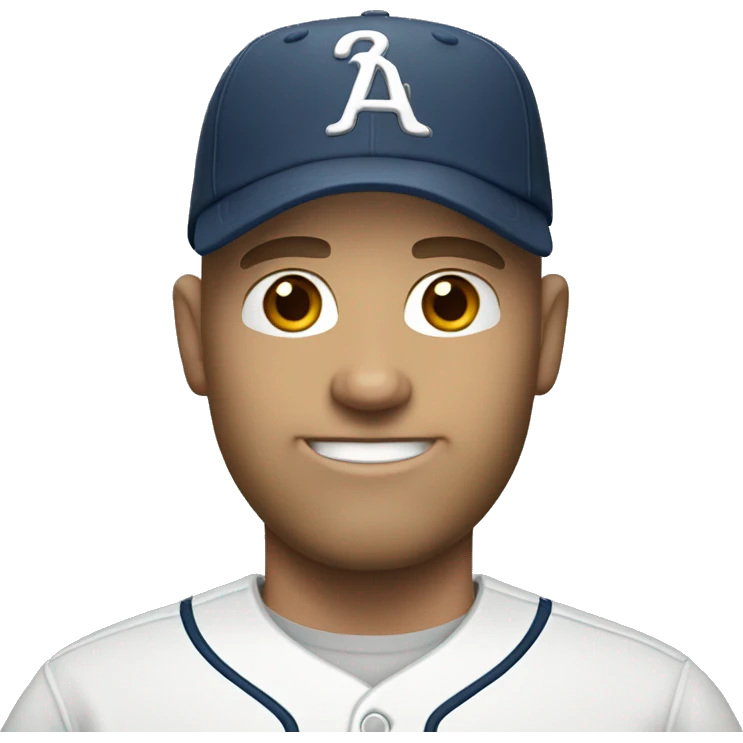 white bald man with a beard wearing a baseball cap emoji