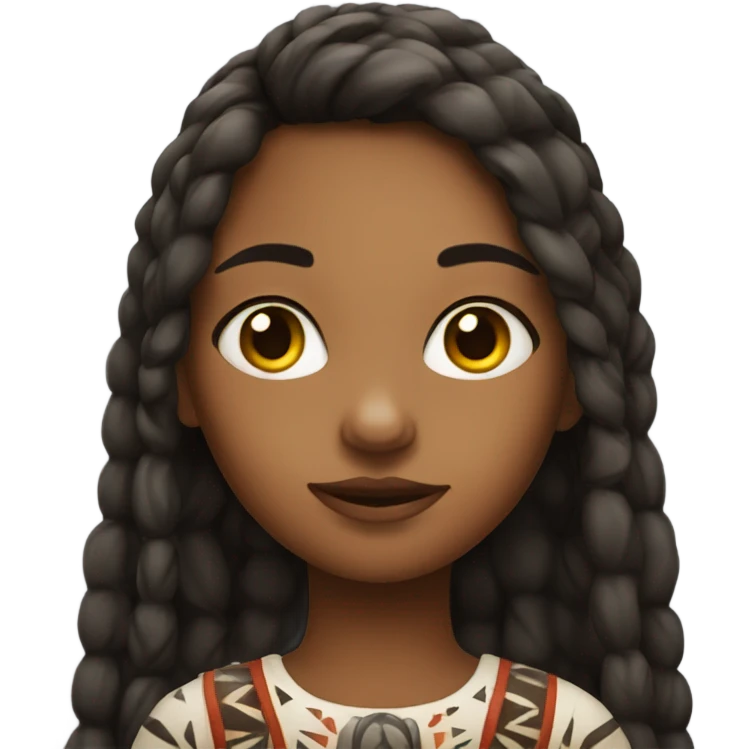 Girl with tribal mark emoji