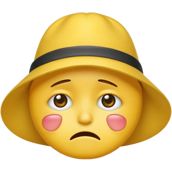 A emoji cry with a hat emoji