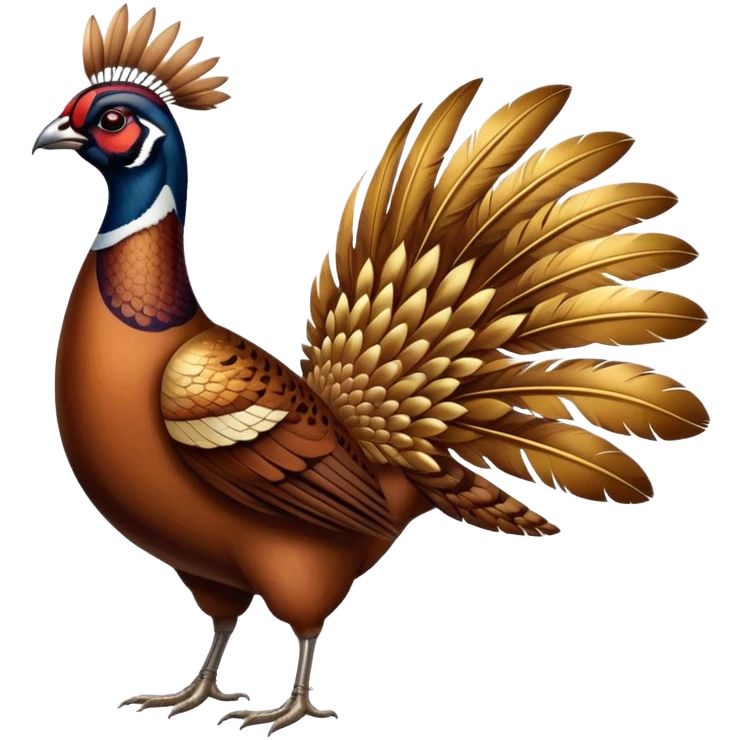 pheasant standing next to large number 1 emoji
