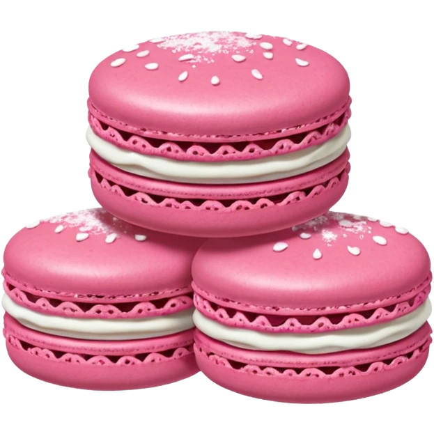 Macarons gâteaux framboise emoji