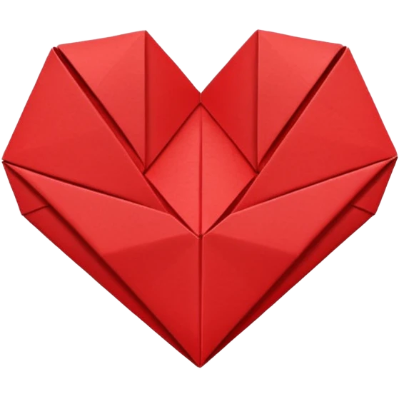 Origami heart emoji