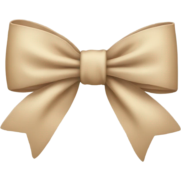 Beige bow emoji