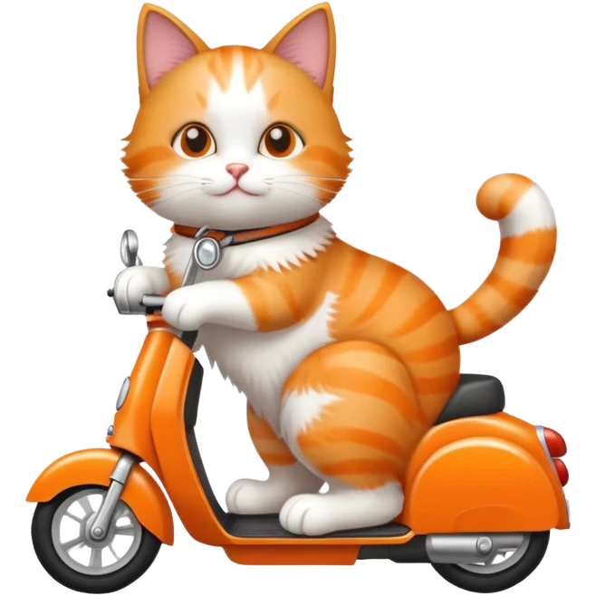 Cat on a scooter  emoji