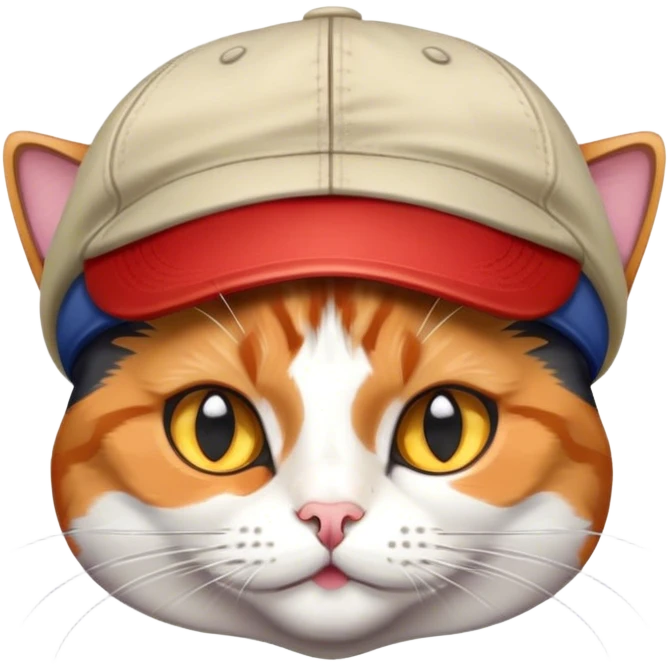 a cat with a cap emoji