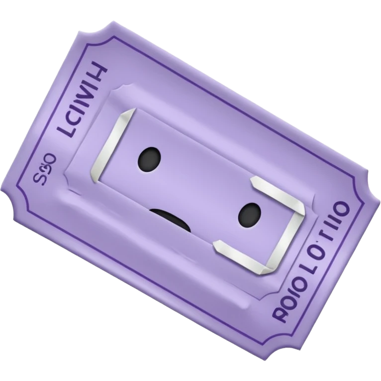 Pale Purple 1 Signed ticket  emoji
