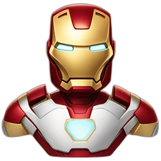 Elon musk with iron man suit gold and red emoji