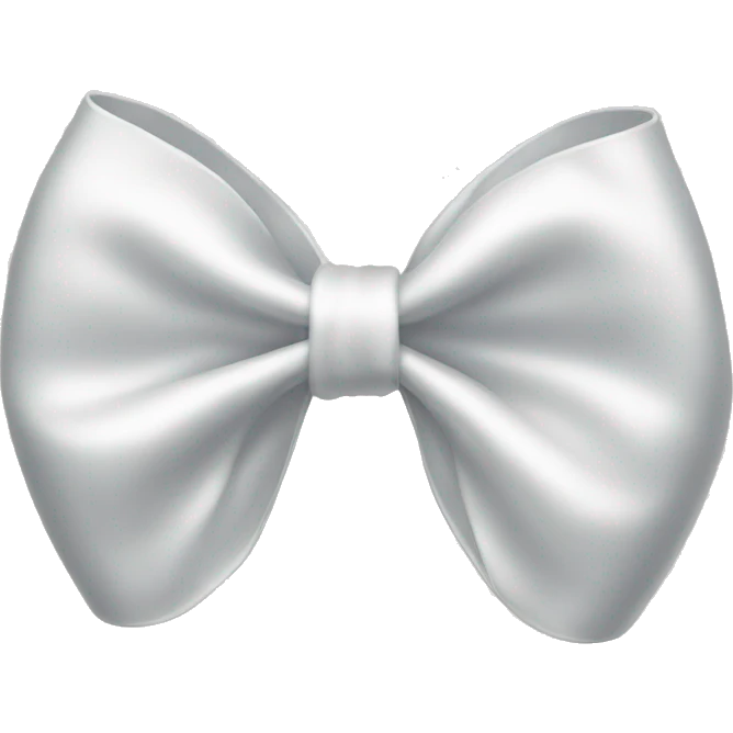 white satin bow emoji