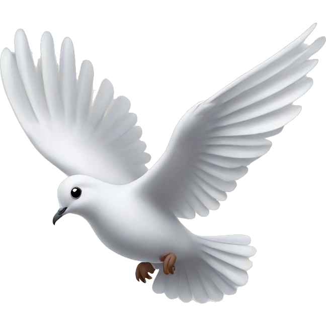 Dove flying in the sky emoji