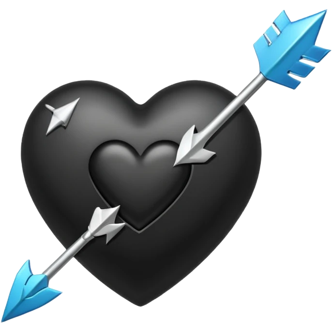 Black heart with arrow. Don't use red colour  emoji