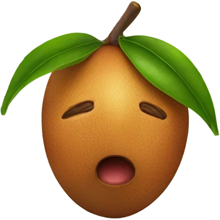 Sapodilla fruit emoji