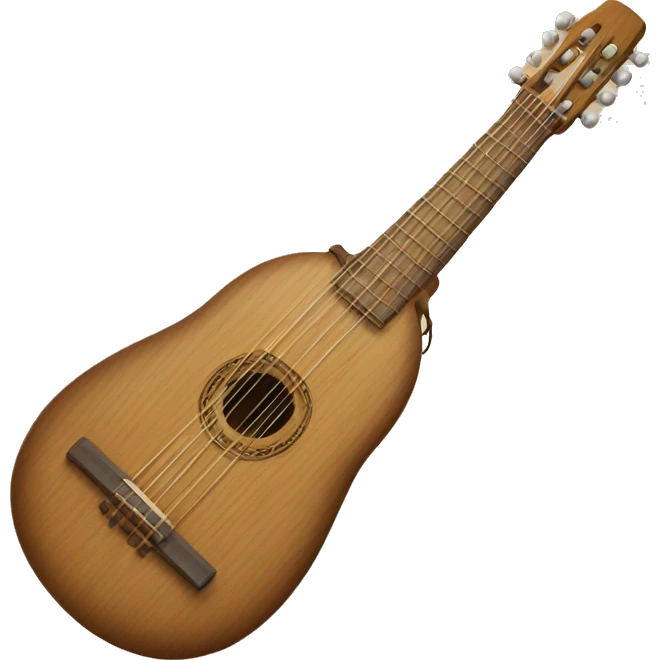 a twelve-stringed wooden instrument emoji