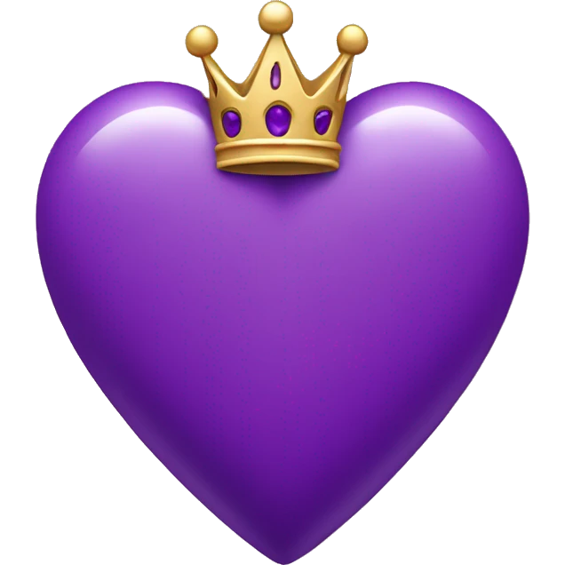 Purple heart with crown  emoji