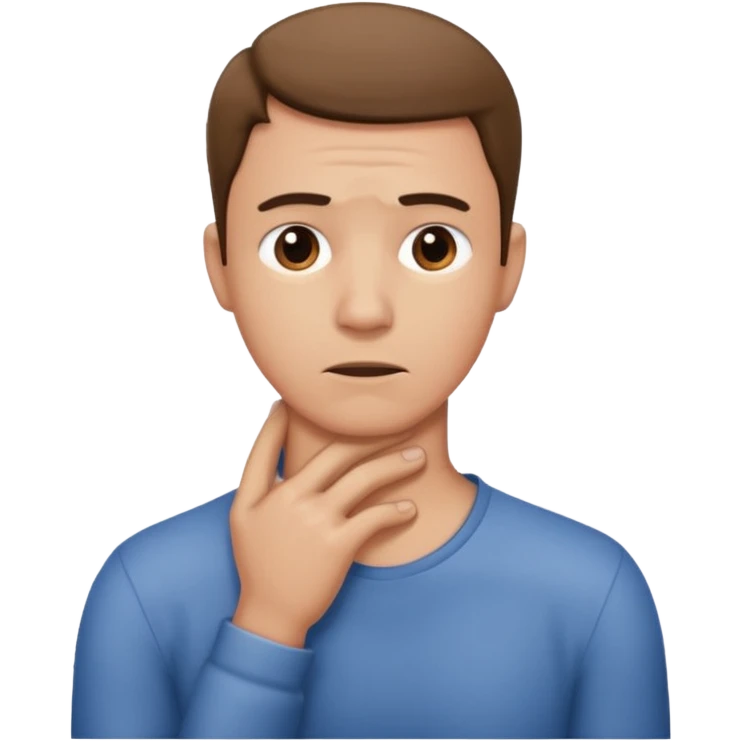 a guy holding his neck emoji