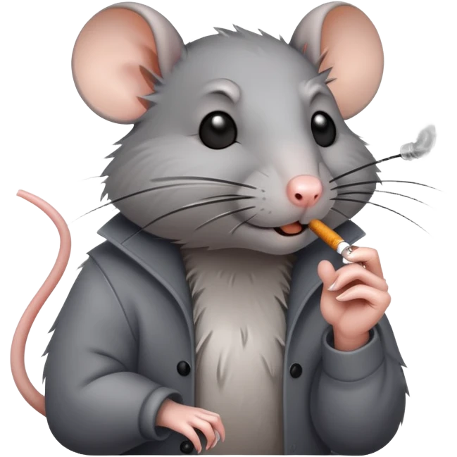 Rat smoking cigarette emoji
