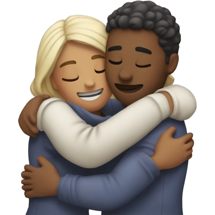 Comforting hug emoji