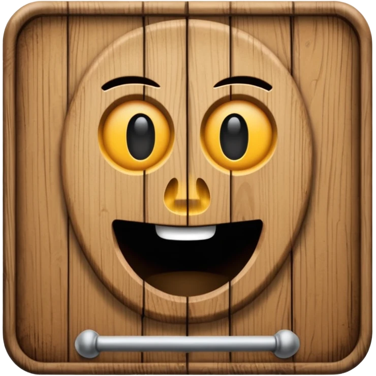 Wooden toilet sign  emoji