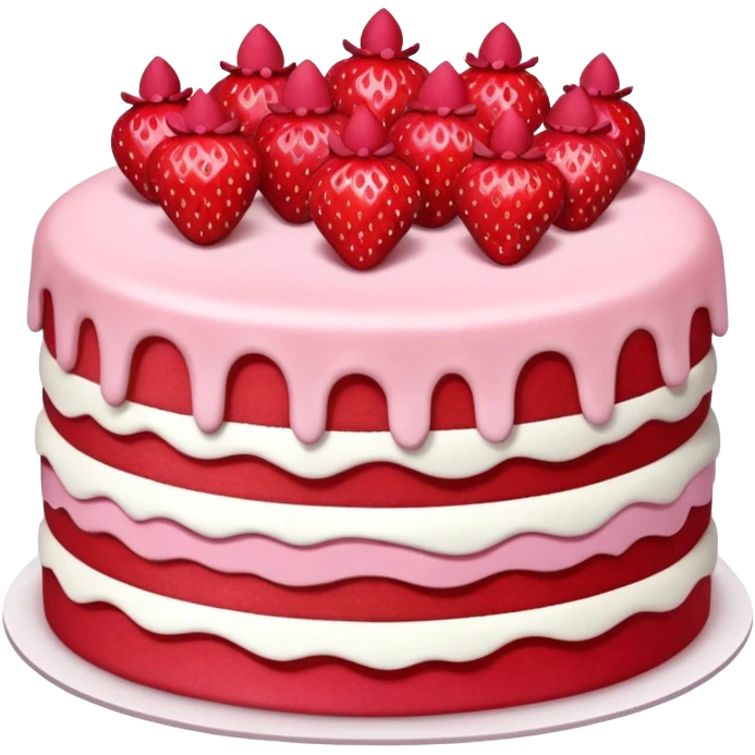 Generate a strawberry cake emoji