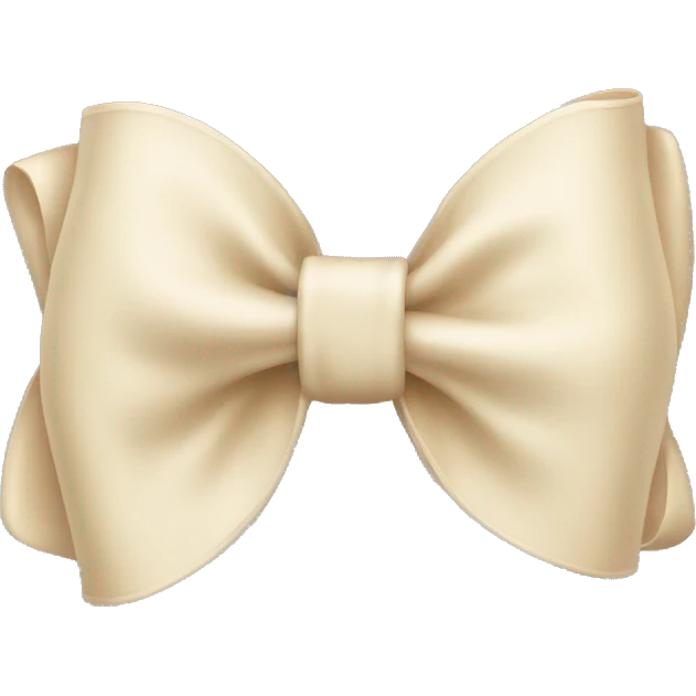 A cream colored bow emoji