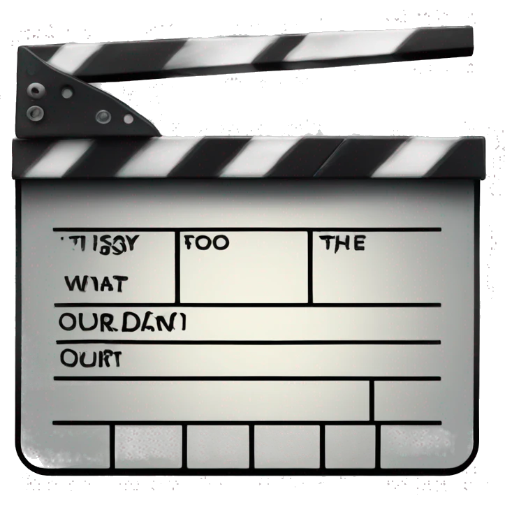 high quality movie clapboard  emoji